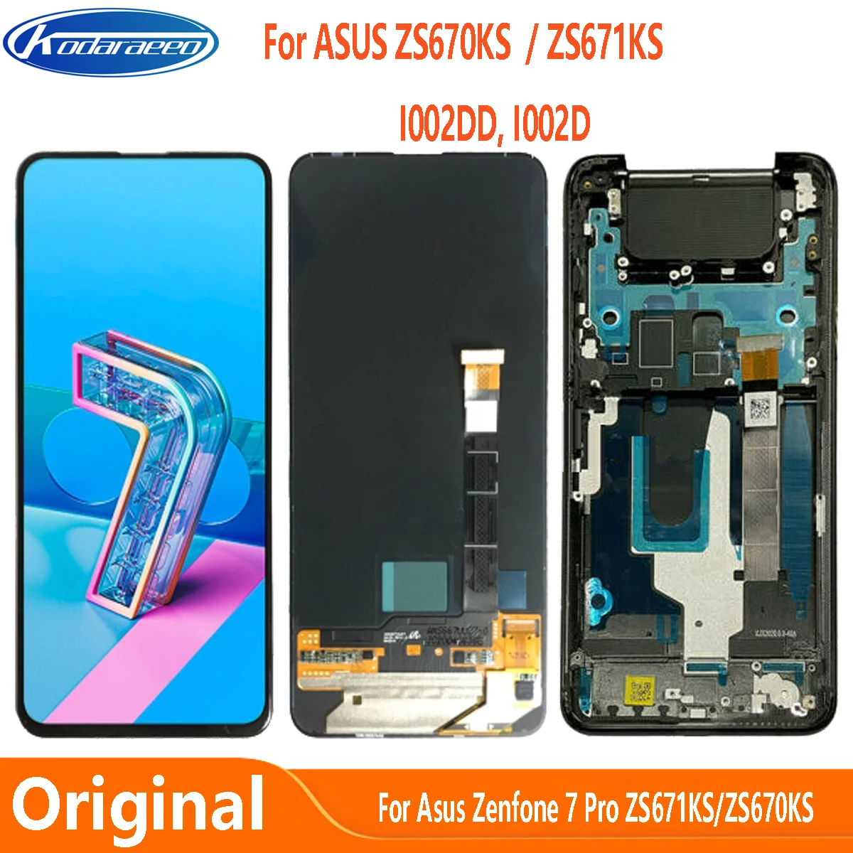 

Super AMOLED для Asus Zenfone 7 Pro ZS671KS ZS670KS I002DD ЖК-дисплей сенсорный экран дигитайзер