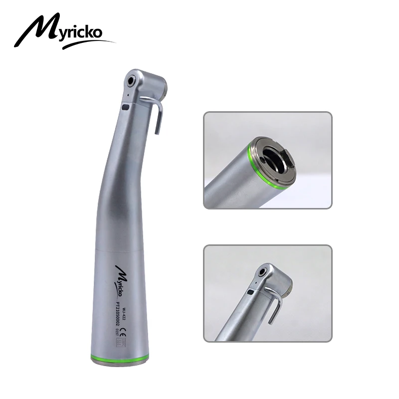 

Dental 20:1 Implant Reduction Contra Angle LED/Fiber Optic Handpiece Push Button Extemal Irrigation System Low Speed