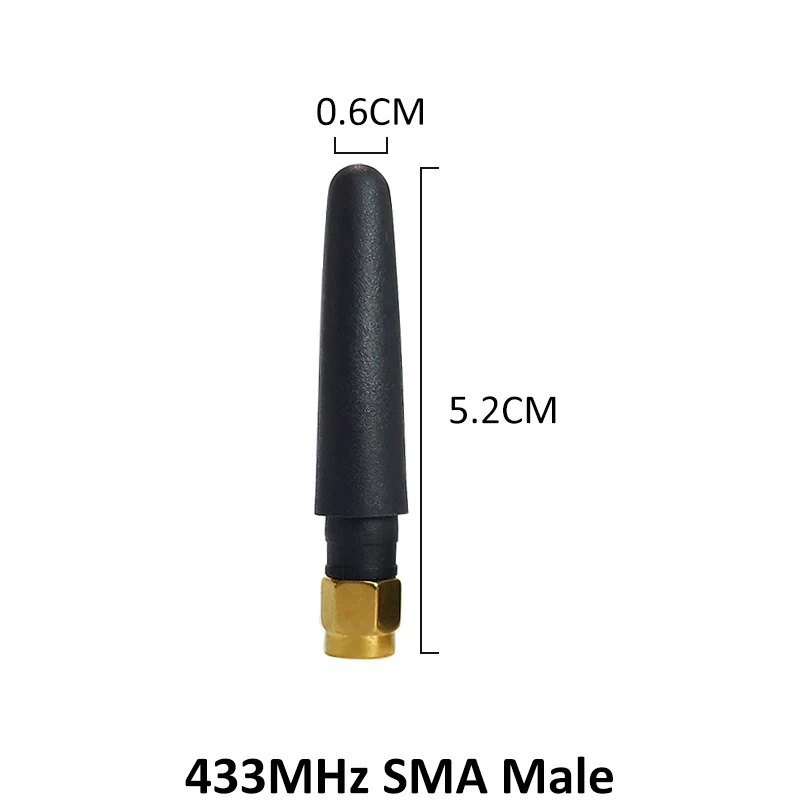 GRANDWISDOM 10pcs 433mhz antenna 2-3dbi sma male lora antene iot module lorawan antene ipex 1 SMA female pigtail Extension Cable