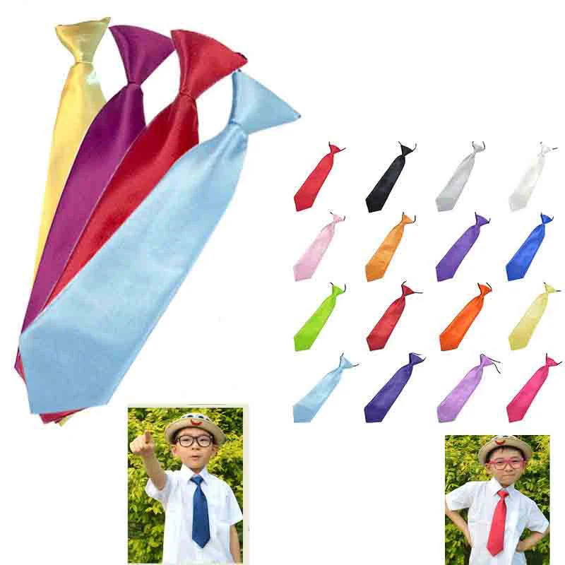 Kid Boy Solid Classic Neck Tie, Wedding Party Gift