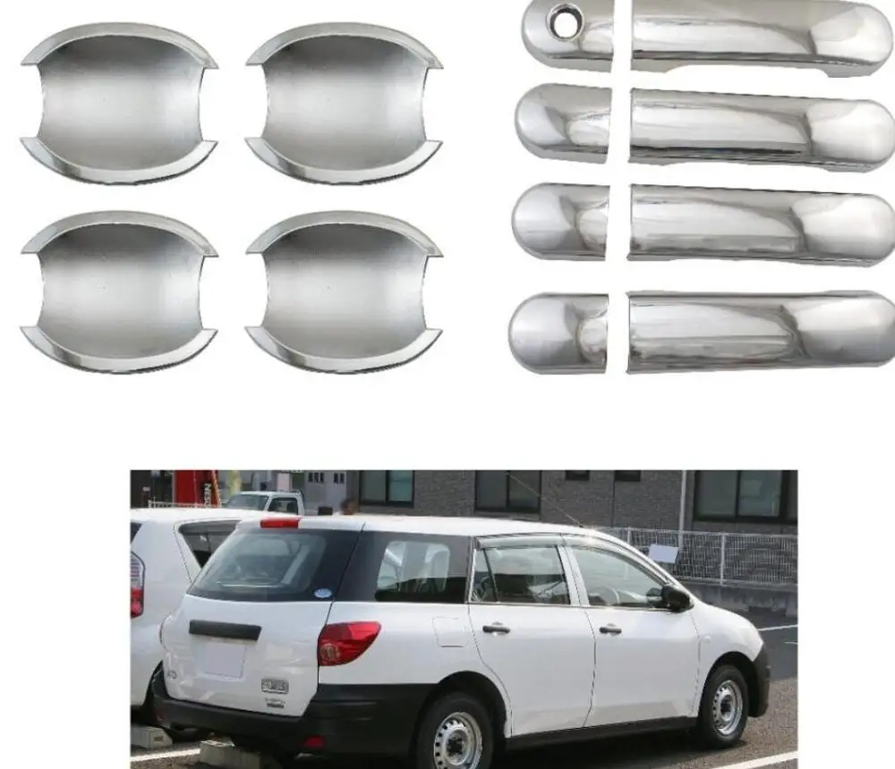 FOR Nissan 2006 AD Van Y12 Chrome Door Handle Cup Bowl Cover Trim Sticker Accessories Stickers Car Styling