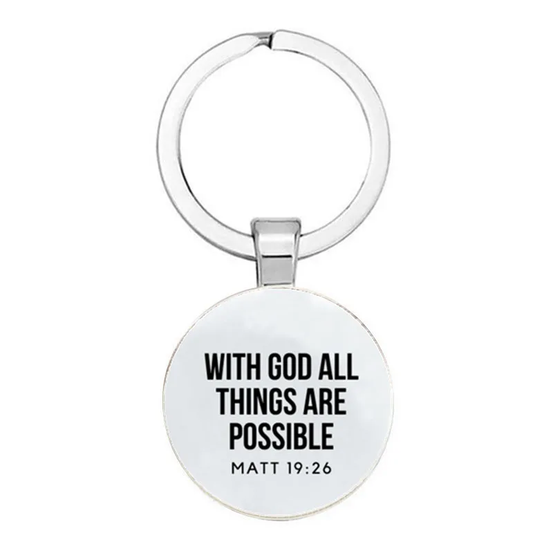 Bible Verses Key Chain Faith Key Chain Bible Quotes Christian Jewelry Friends Women Men Inspirational Gifts