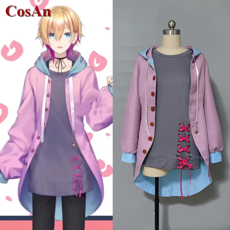 New Anime VTuber Naru Naruse Cosplay Costume Nijisanji Lovely Daily Wear Unifroms Unisex Activity Party Role Play Clothing