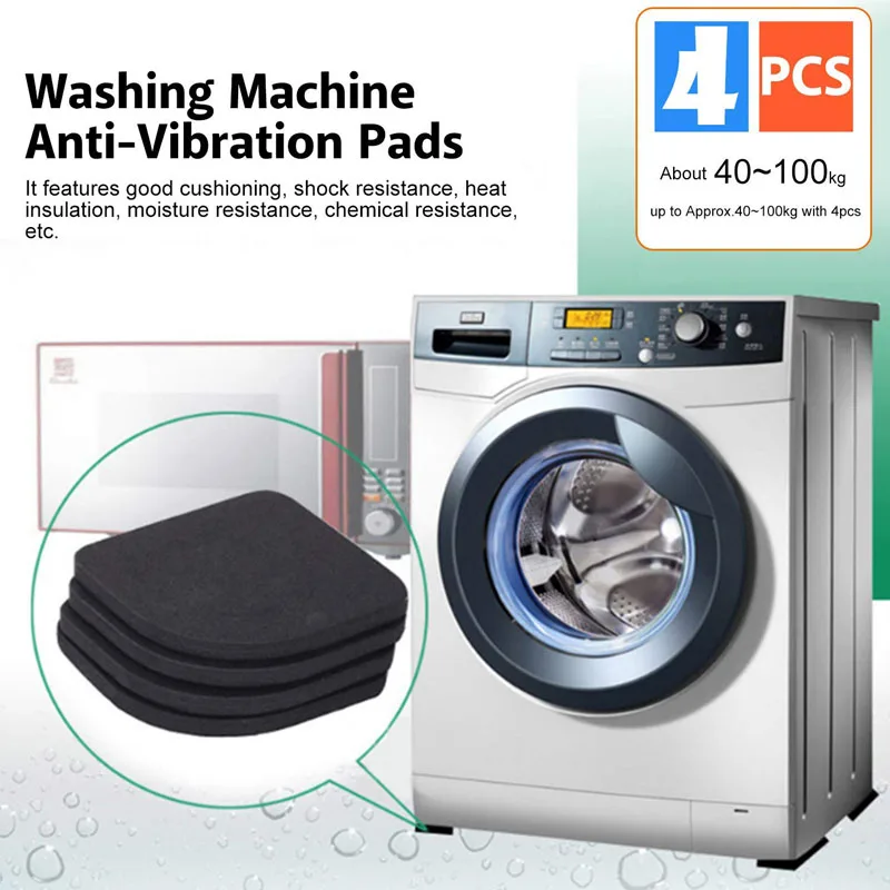 4Pcs Washing Machine Anti Vibration Pad Refrigerator Mute Shock Mat Floor Furniture Protectors Washing Machine Accessories