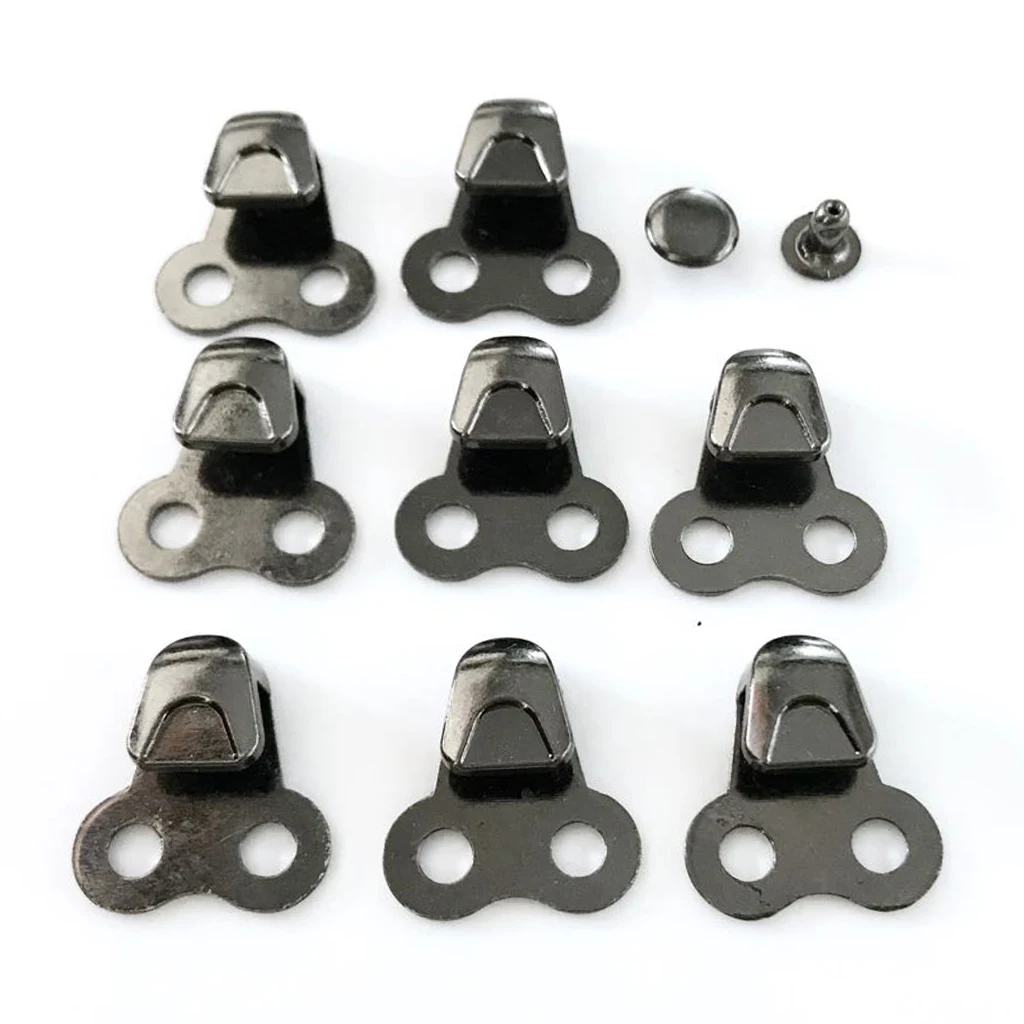 20Pcs/Set Alloy Shoelace Hooks Buckles Set for Shoe Repair Hunting Hiking Boots Metal Lace Fasteners Set