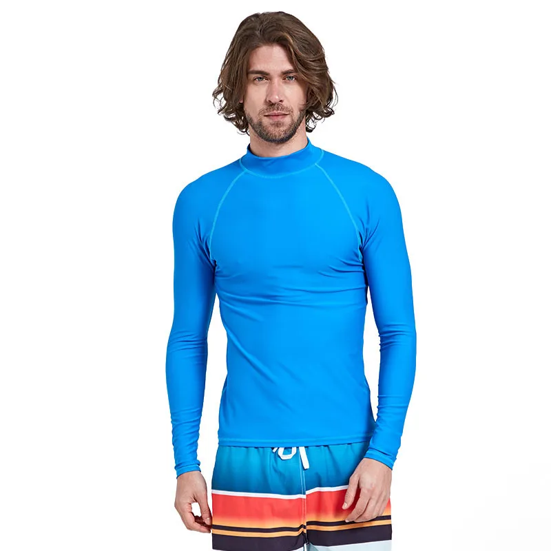 Sbart Men's UV Proof Sun Protection Long Sleeve Top Shirt Skin Tee Swimming Base Layer Surfing Snorkeling Diving Shirt 6 Colors