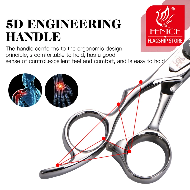 Imagem -04 - Fenice Professional Pet Grooming Tesoura Corte Tesouras Left Handed para Esteticista 75