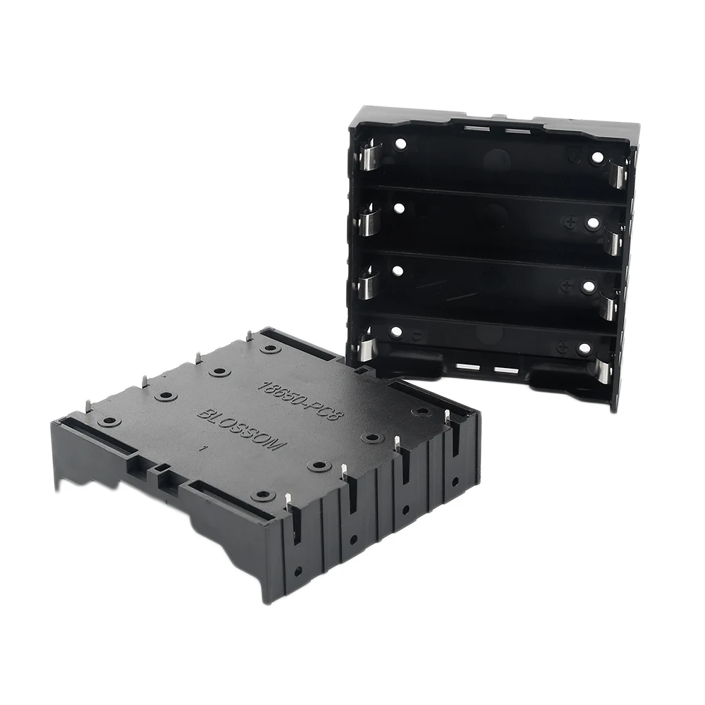 400 pz/lotto MasterFire Plastica Nera 18650 Supporto Della Batteria Scatola di Immagazzinaggio Della Copertura Della Cassa con Perni Per 4 batterie Al Litio 18650