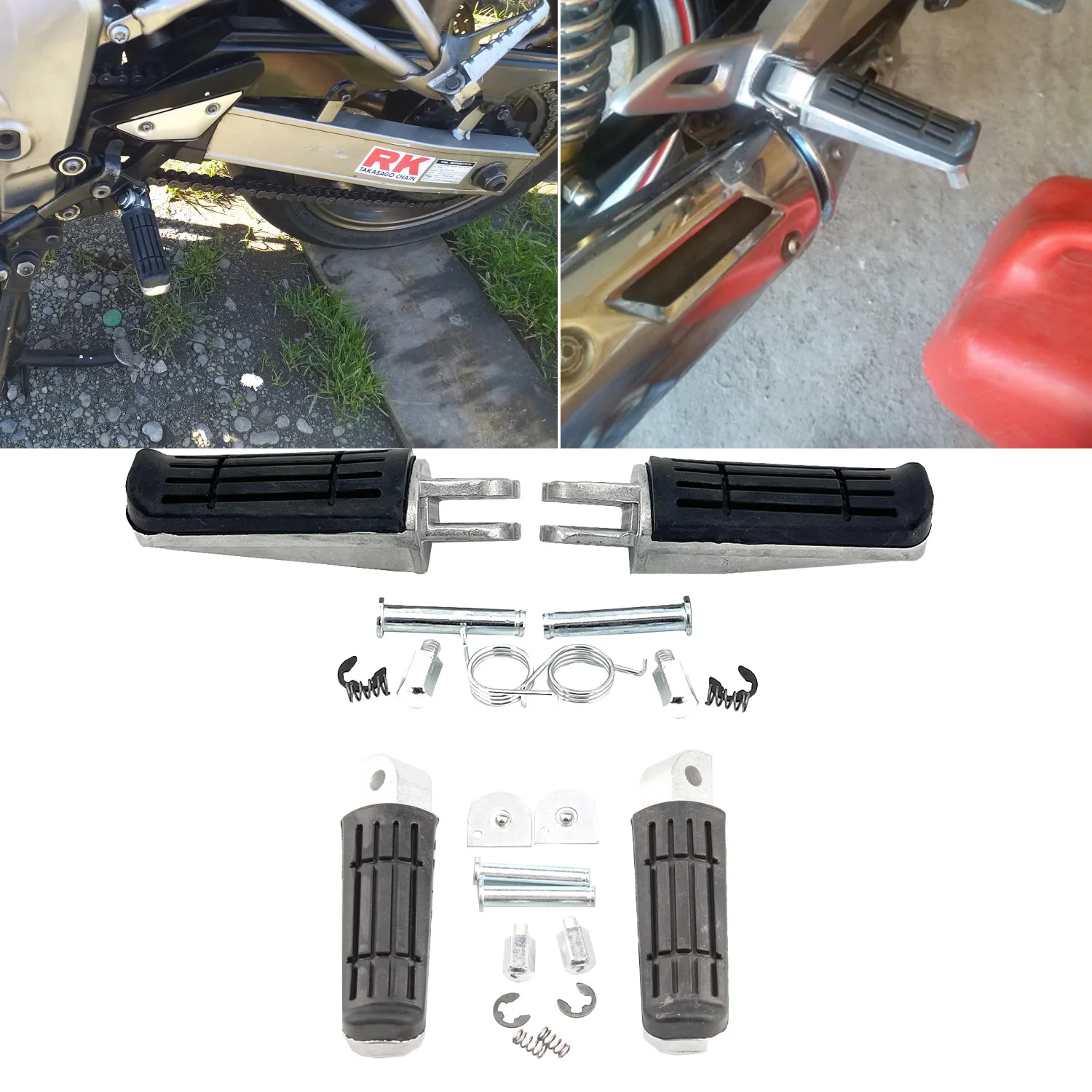 Front and Rear Foot Pegs Pedal Rest Footrest For YAMAHA FJR1300 FZ400 FZ6R XJR400 XJR1200 XJR1300 XJ6 FZ6N FZ6 FZ1