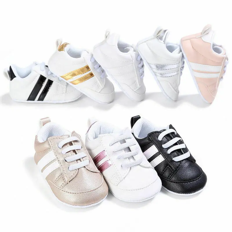 New Fashion Sneakers Newborn Baby Crib Shoe Boys Girls Infant Comfortable Booties Toddler Soft Sole First Walkers Children Shoes