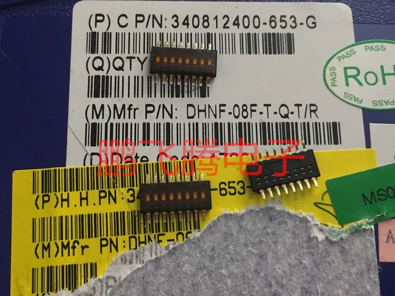 1PCS Yuanda DIP DHNF-08F-T-V-T/R DIP Switch 8-Bit Patch 1.27มม.8 Key Coding
