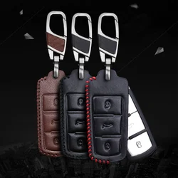 Leather Car Key Cover Case Shell for Volkswagen CC Passat B6 B7 3C CC Magotan R36 B5 B7L Golf 4 7 Polo Tiguan Scirocco 2010-2015