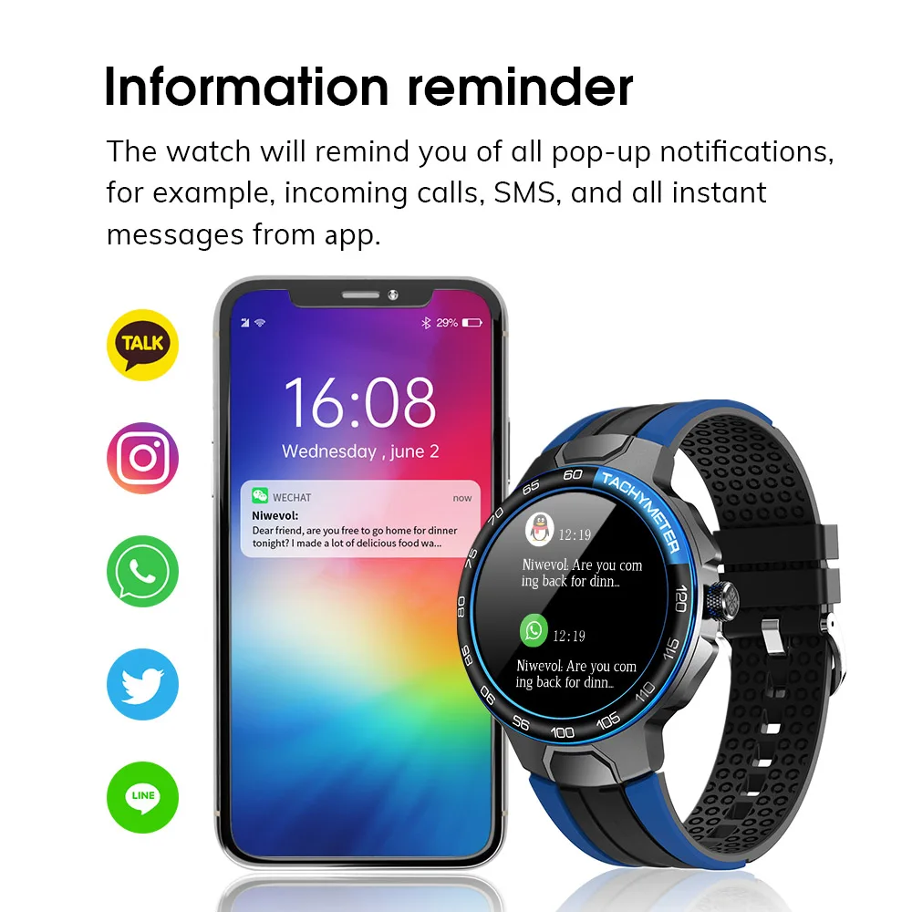 Niwevol กีฬาสมาร์ทนาฬิกาผู้ชายโหมด Multisport IP68กันน้ำ Custom Smartwatch สำหรับ Android IOS วัดอัตราการเต้นหัวใจฟิตเนสนาฬิกา