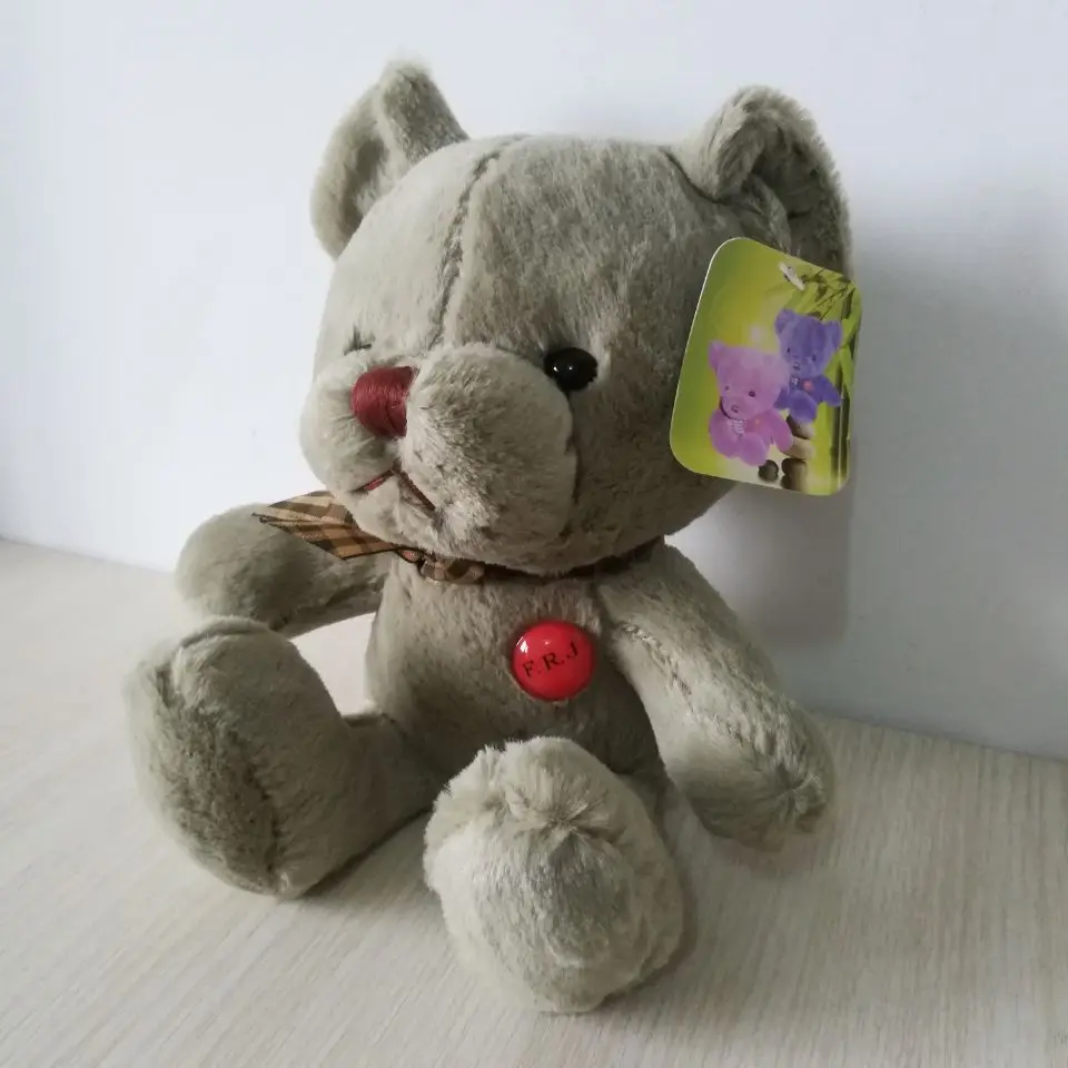 Joli ours en peluche d'environ 25cm, ours vert de l'armée, poupée douce, jouet pour enfants, cadeau de noël w4587