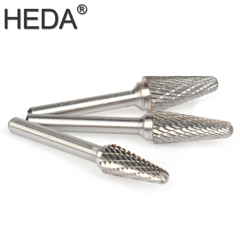 Broca de carburo de tungsteno serie LX, limas rotativas de aleación YG8, cabezales de grabado de vástago redondo, juegos de herramientas manuales