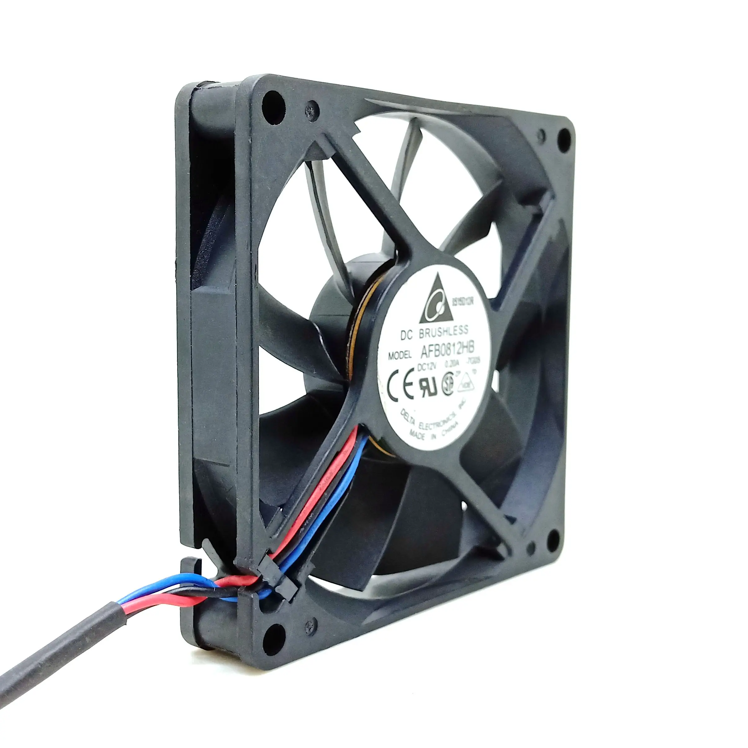 

80mm Fan For Delta 8015 mute fan afb0812hb 12V Dual ball Bearing 3100RPM speed measuring server cooling fan 8cm FG Speed