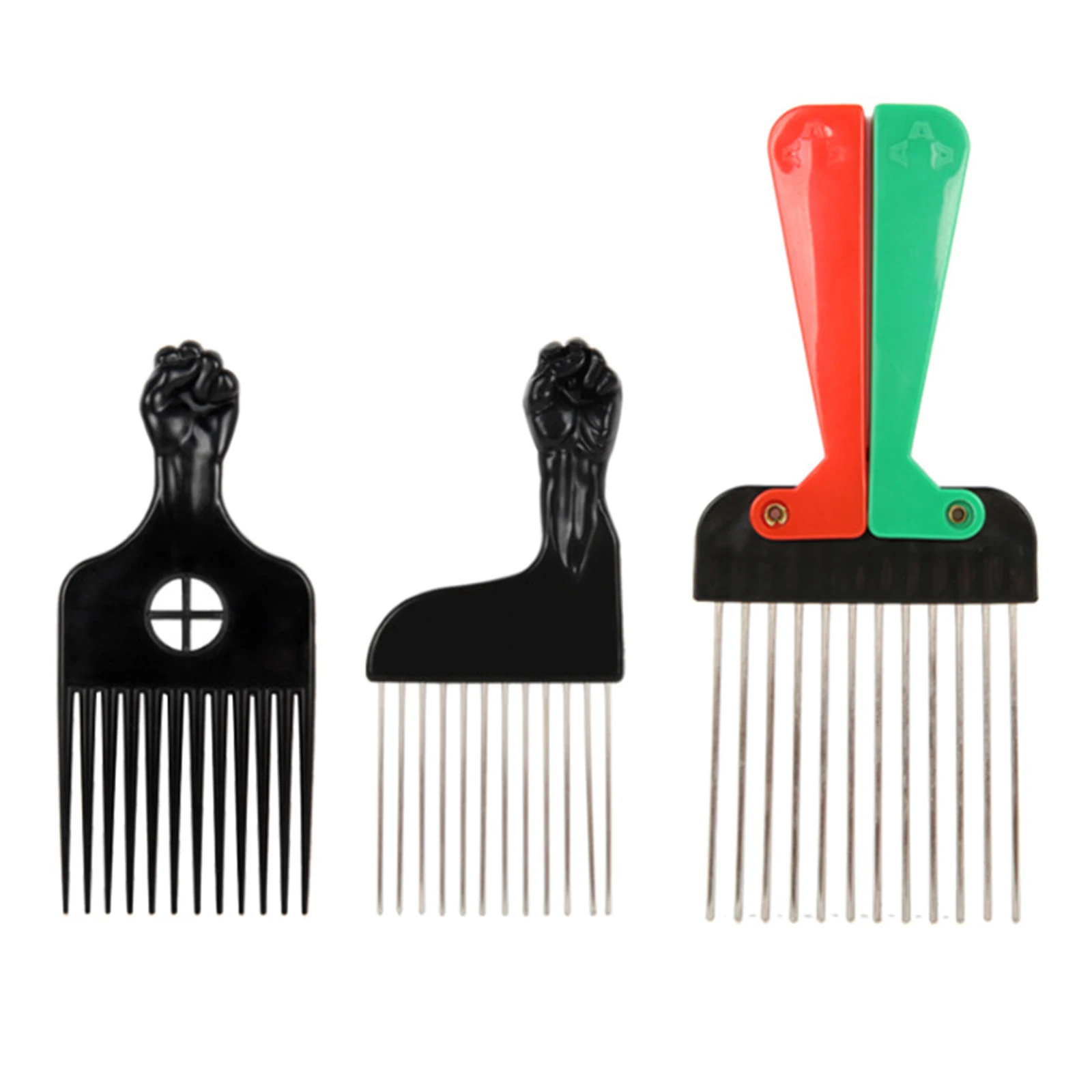 

Metal Afro Comb for Styling Tool Colour Foldable Handle Curly Hair Pick Detangle Wig Braid Hair Styling Comb Afro Hair Comb