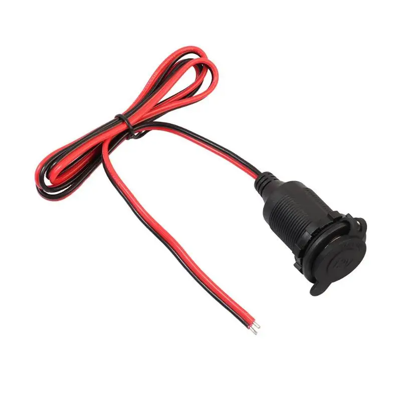 DC 12V 24V Car Cigar Cigarette Lighter Socket Female Plug Connector Adapter Cable Cord Professional Car Accessories