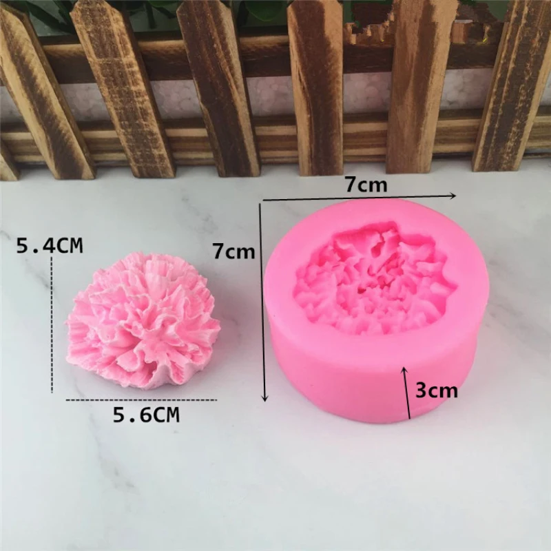 3D Flower Silicone candle Mold Carnation shape Aromatherapy Candle Making Kit Chocolate Cake Decorating Moulds DIY Tools