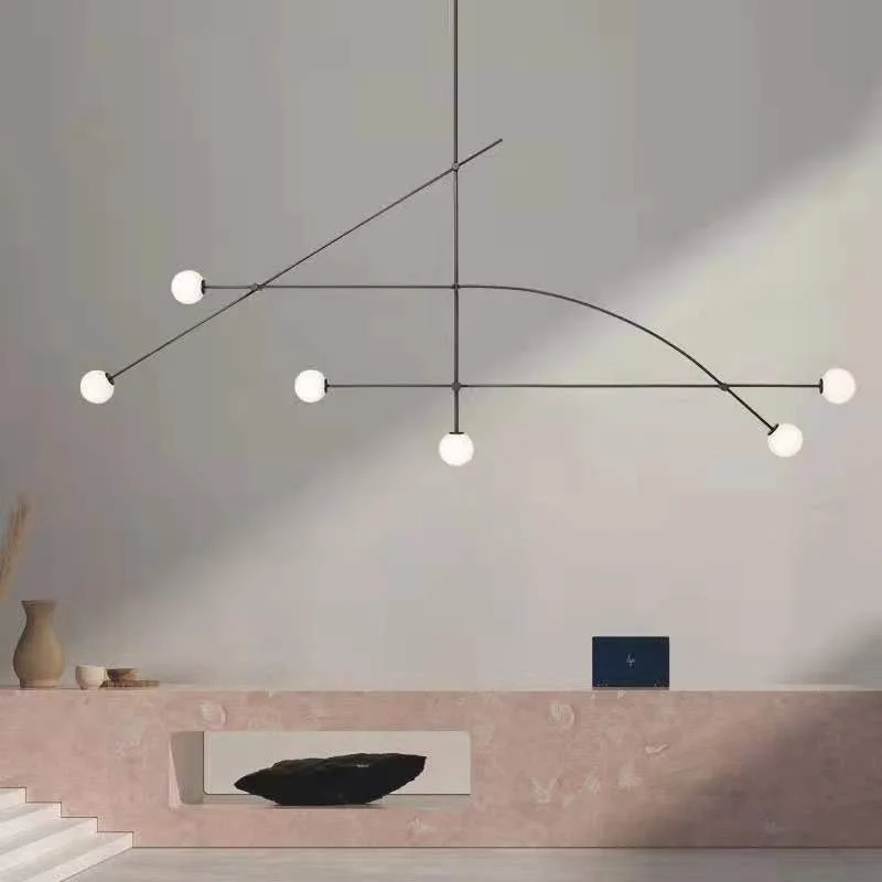 linha minimalista e moderno lustre simples ramo bola de vidro molecular pendurado lampada designer arte decoracao da sua casa suspendu luminaria 01