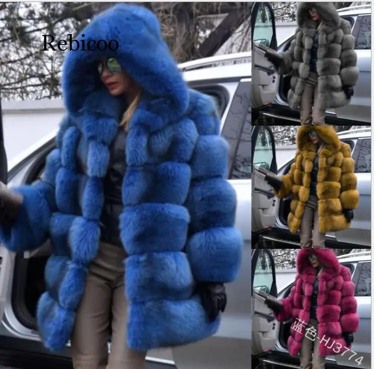 new winter imported fox fur coat female temperament warm womens  fashions faux fur coat coat