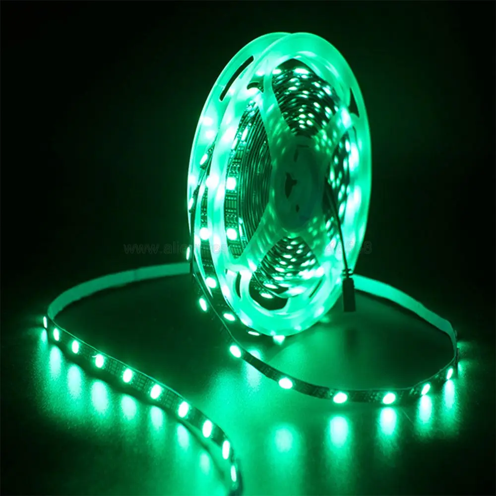 5m 5V 12V 24V DC SMD 5050 listwy RGB LED 6mm wąska szerokość PCB wąski profil listwy RGB LED wodoodporna elastyczna taśma Led