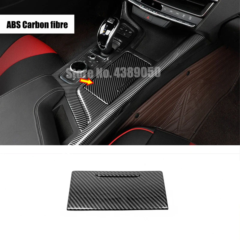 

For Cadillac CT5 2019 2020 ABS Carbon fibre LHD Car Inner door bowl Glass switch Drinking glass Cover Trim Interior accessories