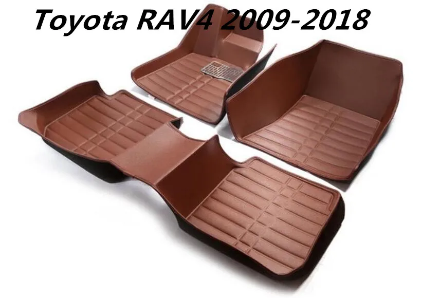 For 09-18 Toyota RAV4 RAV 4 2009 2010 2011 2012 2013 2014 2015 2016 2017 2018 High Quality Leather Car Floor Mats