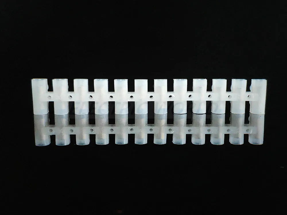 Kunststoff-Klemmenblock Drahtverbinder 5A 10A Doppelreihig 12 Positionen Schraubklemmenblock Kabelverbinder Elektrische Barriereleiste – Detail 5