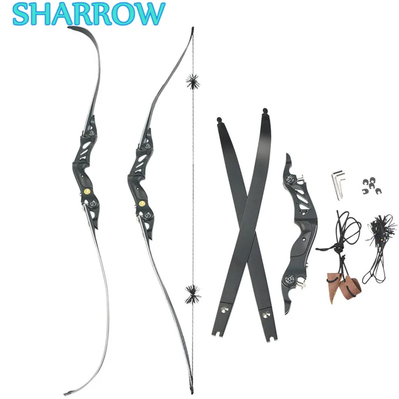 60inch 20-55lbs Recurve Bow Takedown Longbow Archery Traditional Bow Right Hand for Outdoor Sports Hunting Shooting Accessories