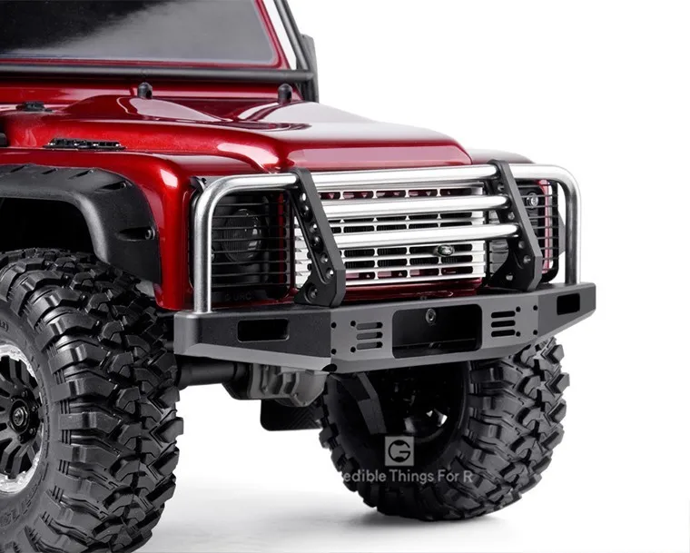 For 1/10 RC Crawler Car Trax TRX4 Defender Bronco Universal Metal Front Anti-collision Bumper Axial Scx10 90046 90047