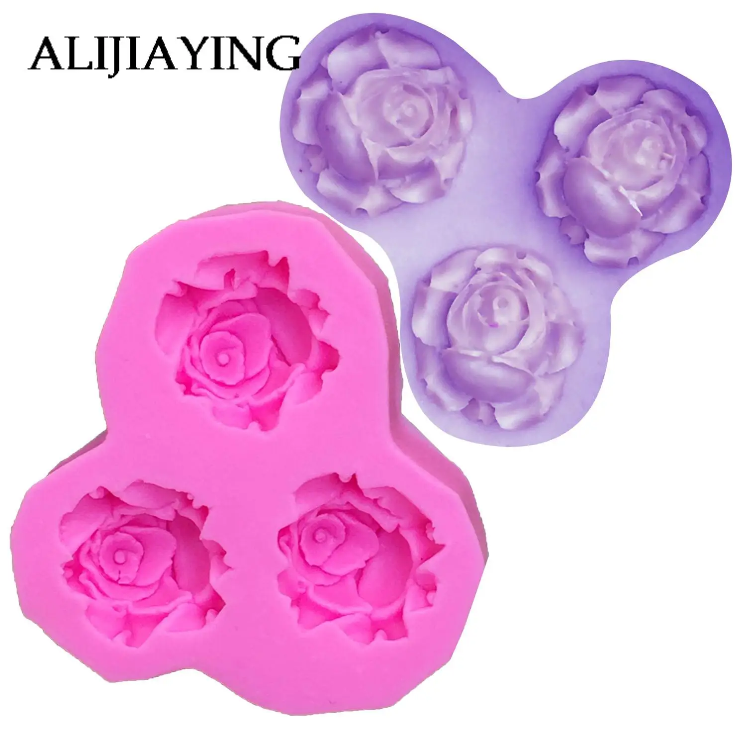 M0405 Roses flower chocolate wedding cake decorating tools DIY fondant silicone mold