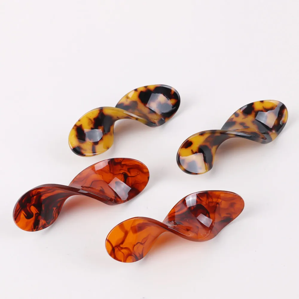 FishSheep Vintage Geometric Acrylic Long Drop Earrings Tortoiseshell Irregular Leopard Color Dangle Earring Women Party Jewelry