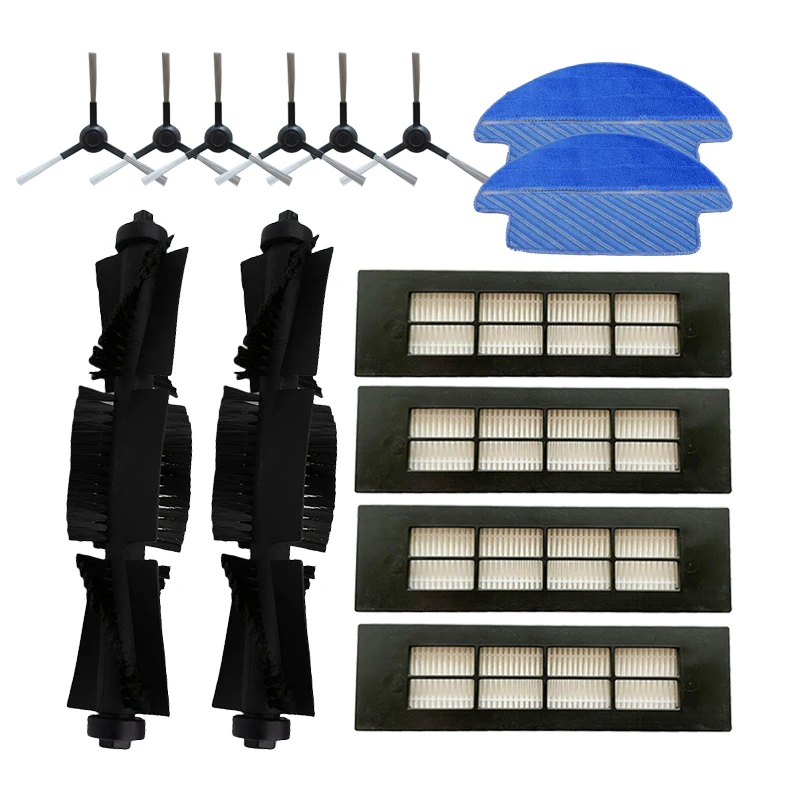 Accessoires pour aspirateur Robot Proscenic LDS-M6 R2, brosse à rouleau, filtre HEPA, brosse latérale, balai serpillière, remplacement