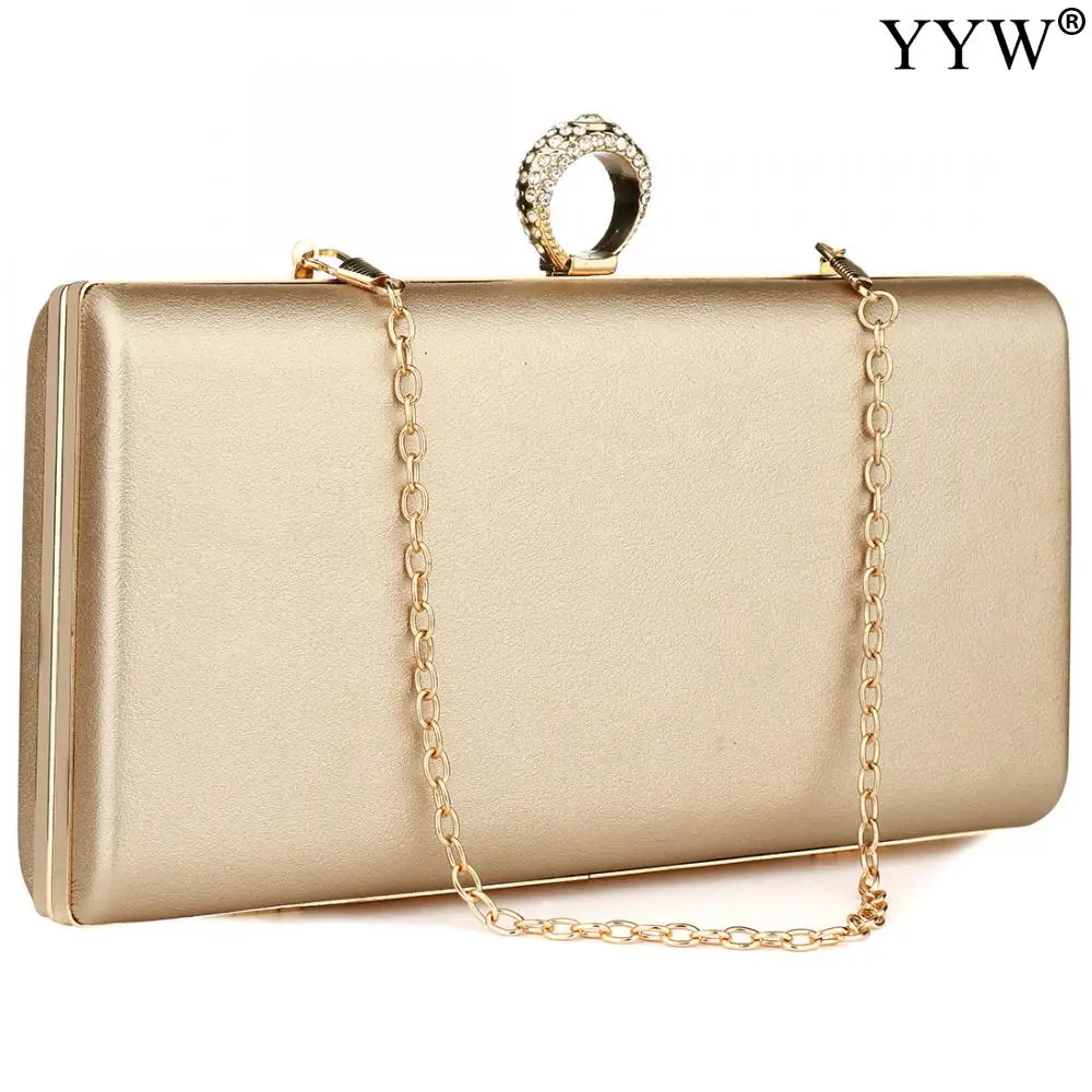 Fashion Women Leather Clutch Bag Shoulder Waterproof With Rhinestone Exquisite Design For Women Ladies Wedding Purse Clutches