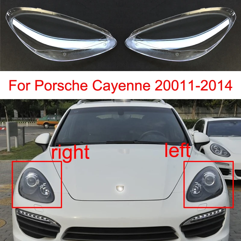 Auto Front Headlight Cover Headlamp Lampshade Lampcover Car Head Lamp light Glass Lens Shell For Porsche Cayenne 2011-2014