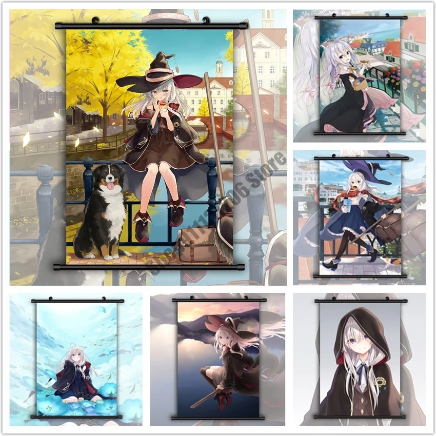 Anime Diamond Painting Wandering Witch The Journey of Elaina Cross Stitch Kits Diamond Embroidery Mosaic Christmas Room Decor