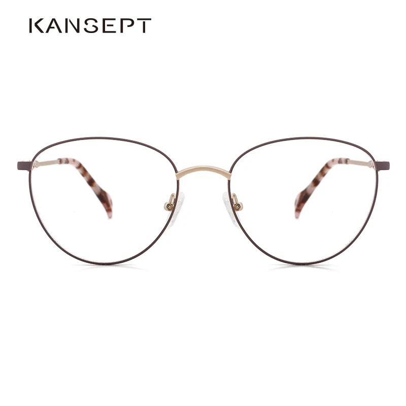 KANSEPT Glasses Frame Women Retro Round Prescription Eyeglasses Vintage Myopia Optical Frame Eyewear Eye Glasses for Women 2329