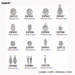 일반 연마 스틸 컬러 태그, 레이저 조각 로고, 스테인레스 스틸 라벨, 보석 부품