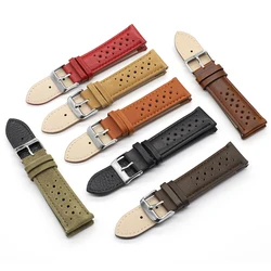 Onthelevel 18 19 20mm Leather Skin Watch Strap 22mm 24mm Soft Black Blue Brown Watchband With Quick Release Bar Wristband #E