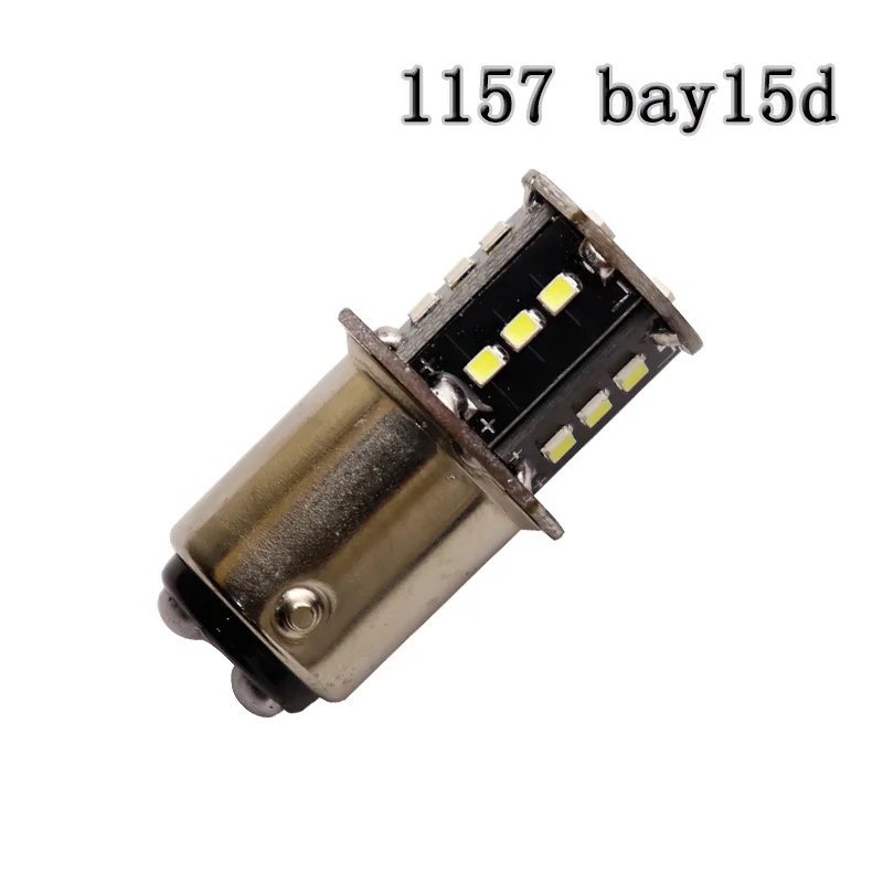 10X AC 12V Non polar 1156 BA1511157 BAY15D 18 SMD 2016 LED T20 7440 7443 T25 3156 3157 Tail Brake light Parking Bulb DRL AC12V