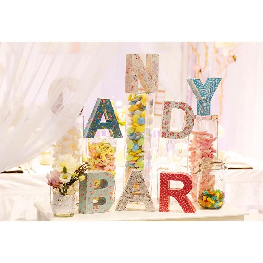 

Candy bar kids photo backgrounds vinyl baby shower photography backdrops for photographer studio accessories fotografia G-434