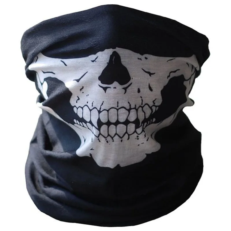 

1pc Skeleton Outdoor Motorcycle Bicycle Masks Halloween Scary Festival Skull Masks Scarf Half Face Cap Neck Ghost