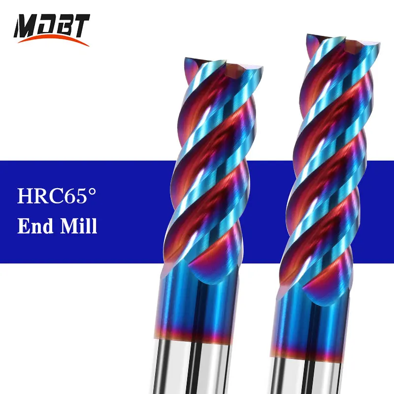 Fresa HRC65 fresa in metallo duro 1-12mm 4 flauti fresa per utensili fresa CNC