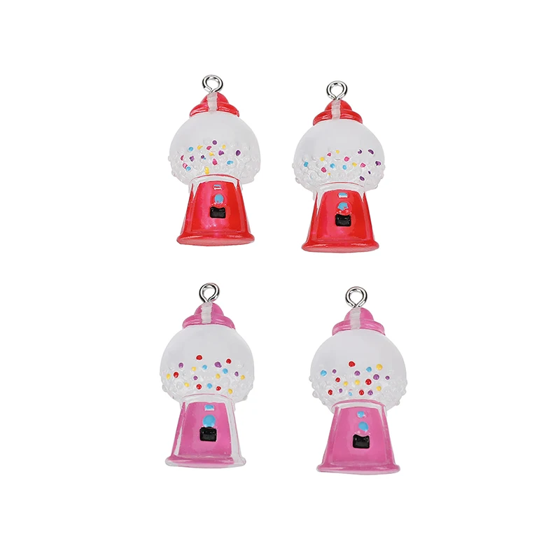 10 Pcs  Cartoo Candy Machine Charms Flatback Resin Sugar Making Crafts Cute Jewelry Findings for Earrings Keychain Diy