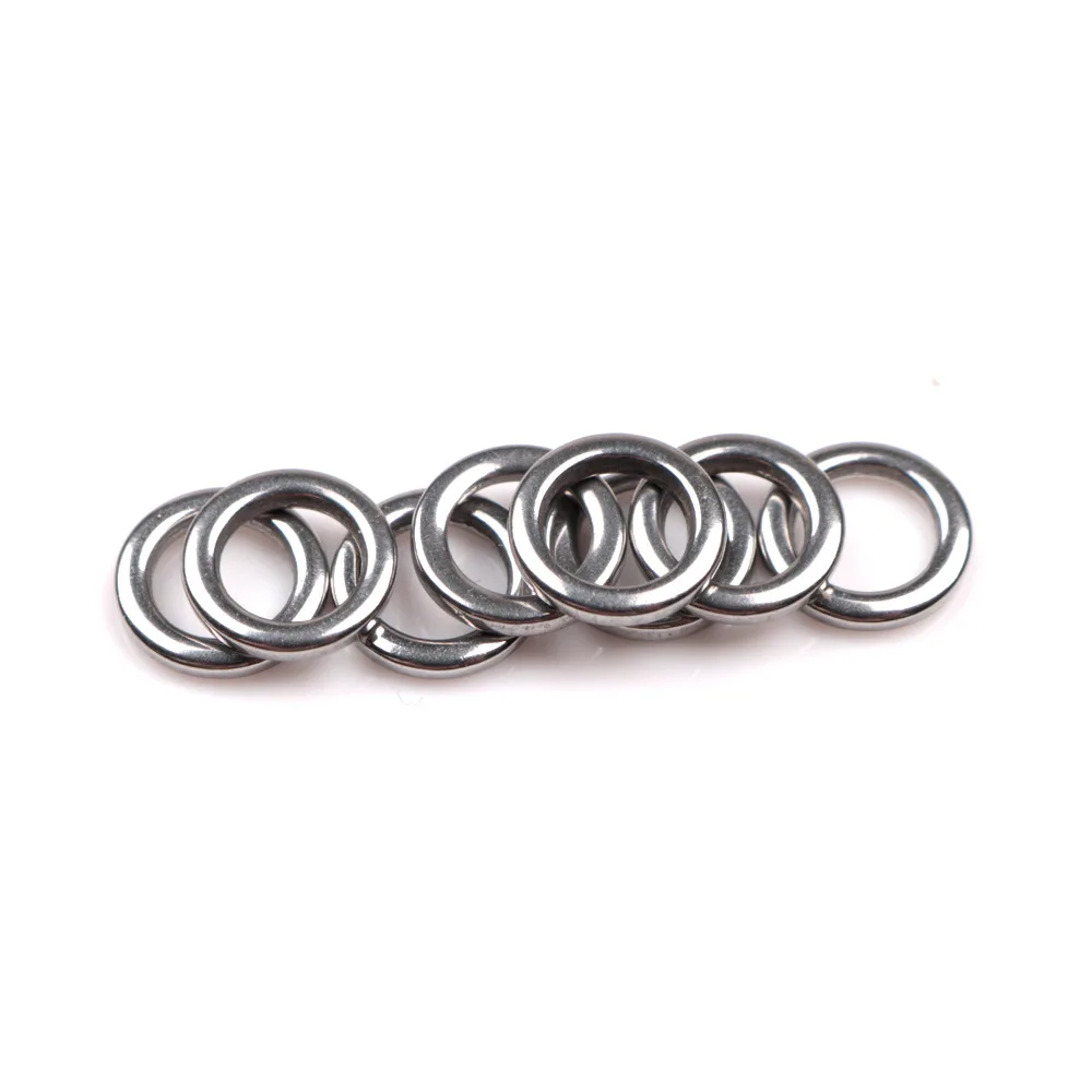 20pcs/lot Fishing Solid Ring High strength Jig Stainless steel seamless Single circle connect Ring Lure hook tool Accessories