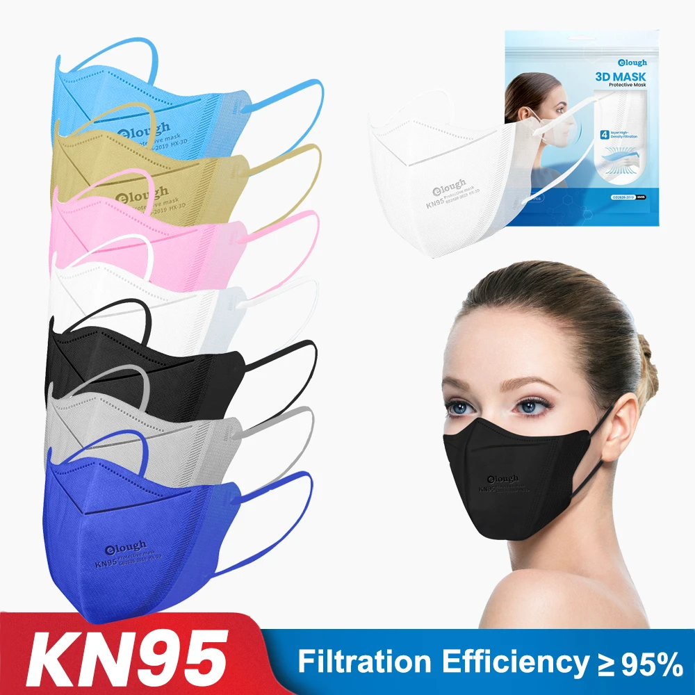 

Elough 3D reusable face mask colors mascarillas fpp2 homologada 4 layer KN95 Masks mascara ffpp2 cubrebocas ffp2mask masque noir