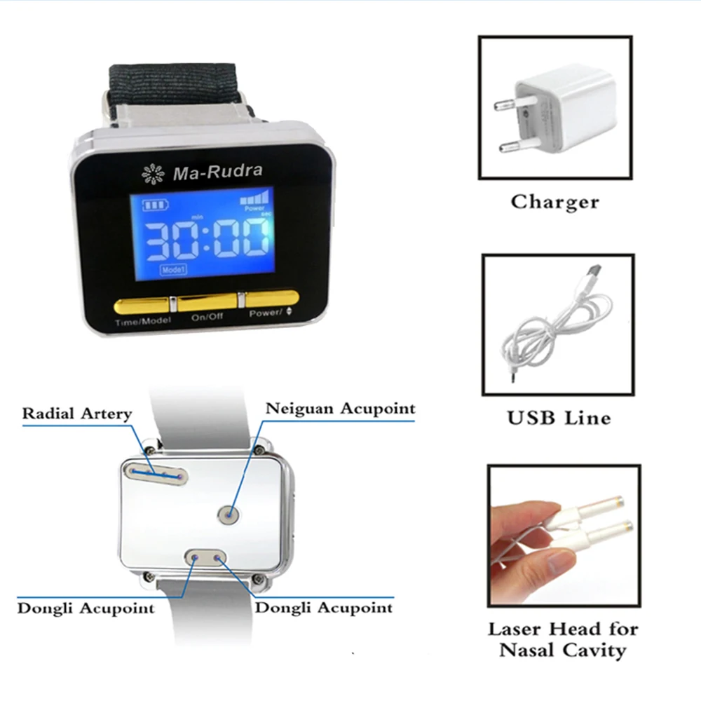 Blood Sugar Diabetic Knee Pain Wrist Watch Laser Health Physical Therapy Product Infrared Devices Rhinitis Cold Laser Therapy