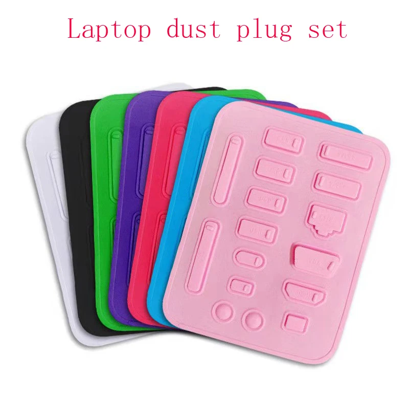 16pcs/set Colorful Silicone Anti Dust Plug Cover Stopper Dust Plug Laptop Dustproof USB Port RJ45 Interface waterproofCover