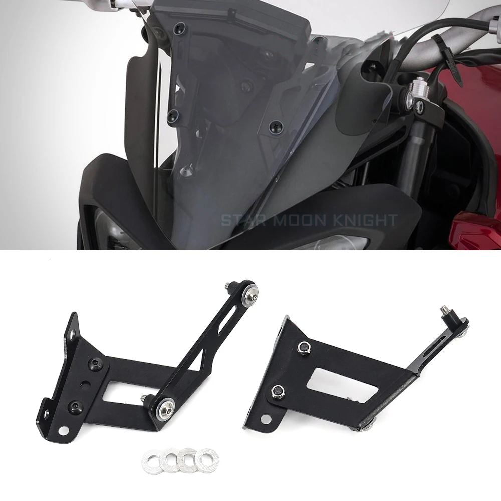 Für Yamaha MT-09 MT09 MT 09 2017-2020 Motorrad Zubehör Windschutzscheibe Halterung Windschutz Teller Sport Bildschirm Bleibt Klammern